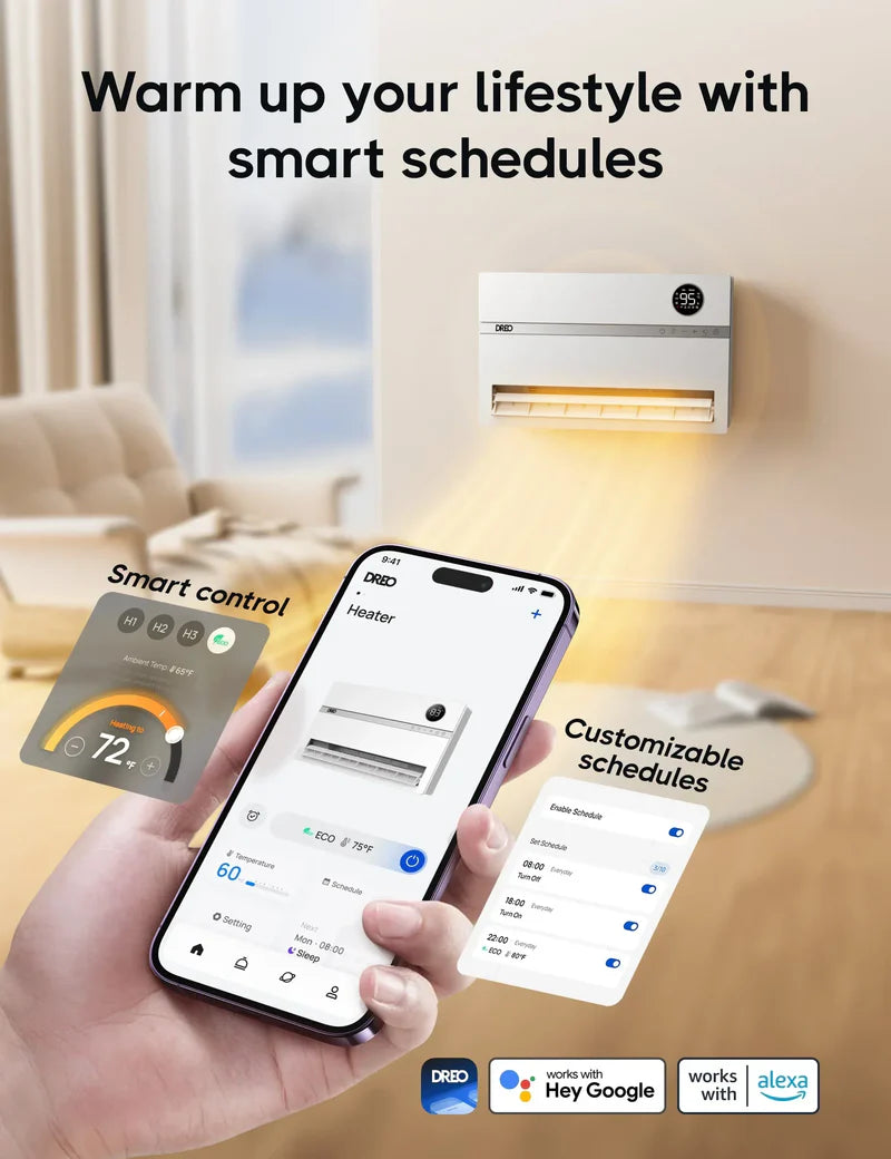 DREO-PHX-WIFI Electric Mounted Wall Heater